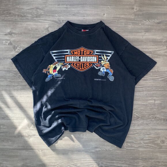 Vintage Looney Tunes x Harley-Davidson T-Shirt - Picture 1 of 5